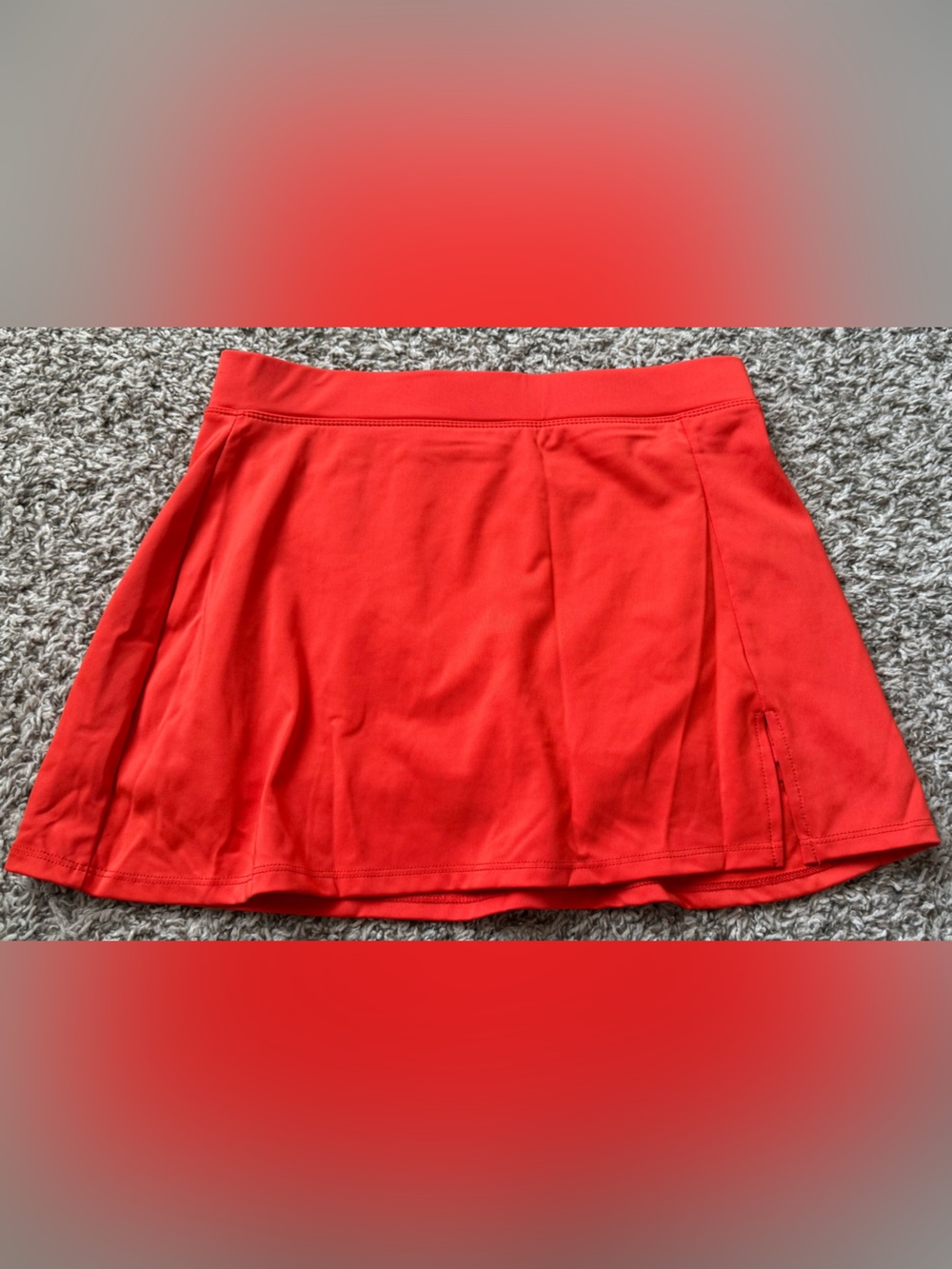 Orange Athletic Skort with Inner Shorts - Picture 2 of 5